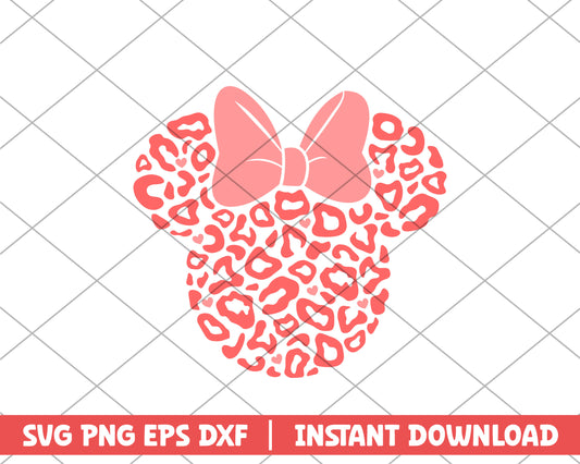 Minnie leopard skin cartoon svg