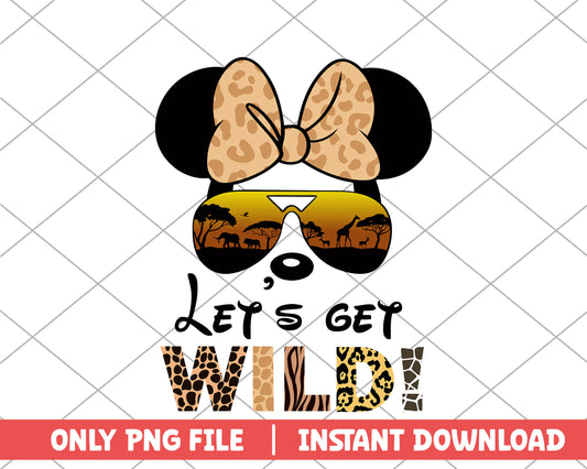 Minnie let's get wild disney png 