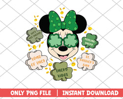 Minnie lucky vibes st.patrick day png 