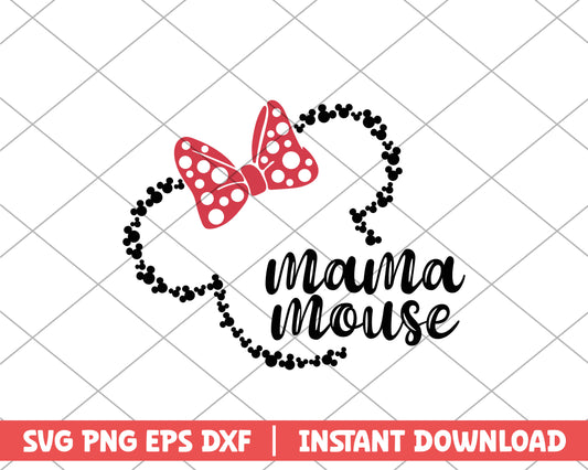 Copy of Minnie auntie mouse mothers day svg