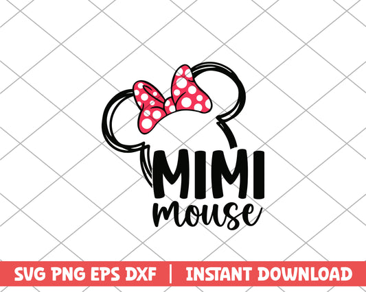 Minnie mimi mouse mothers day svg