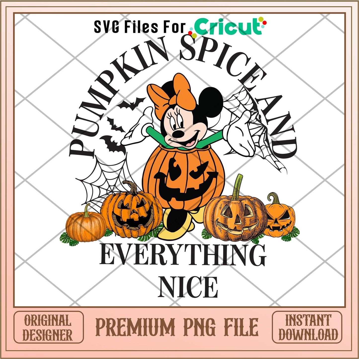 Minnie mouse Pumpkin Spice and Everything Nice png, Disney characters png, Digital Download