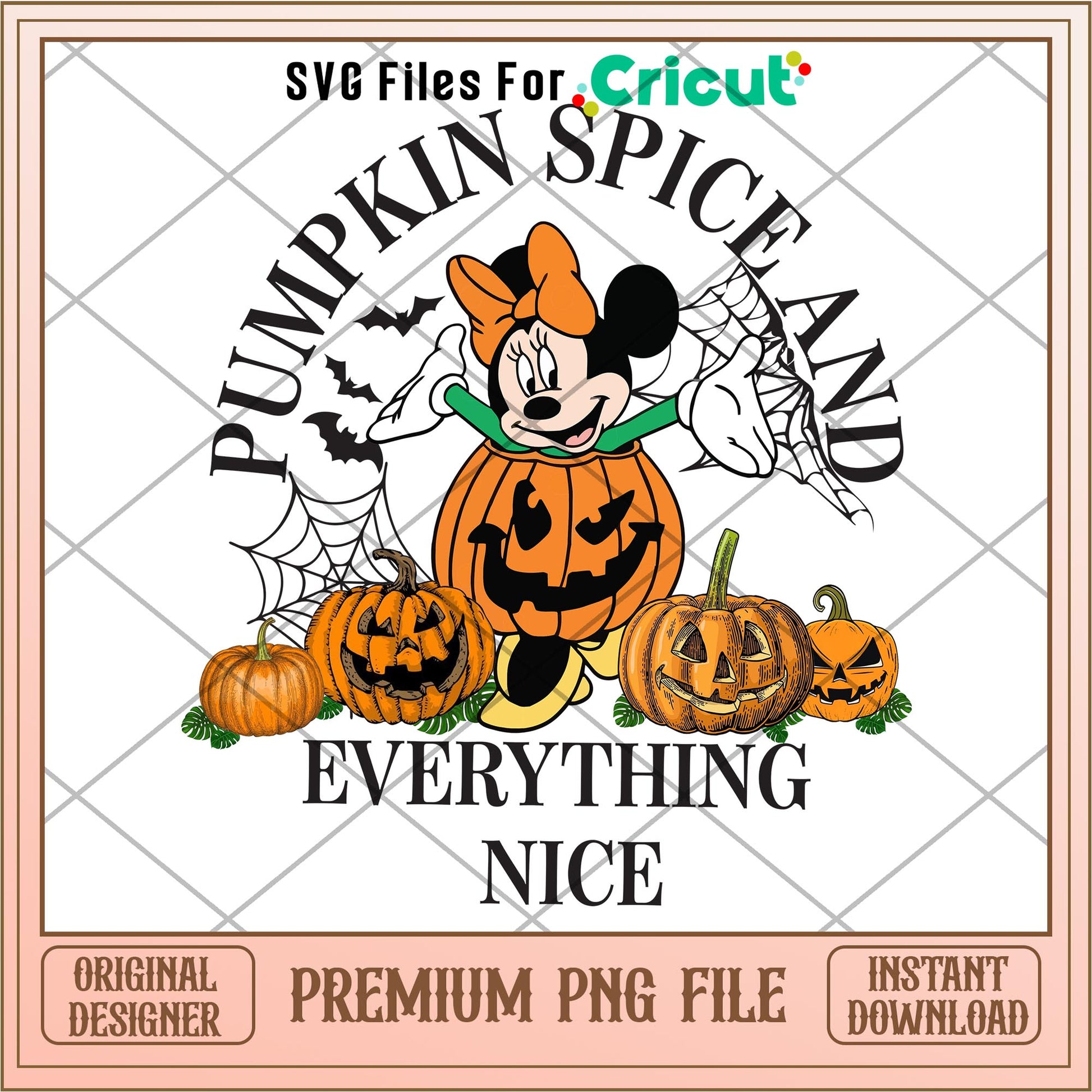 Minnie mouse Pumpkin Spice and Everything Nice png, Disney characters png, Digital Download