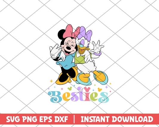 Minnie mouse and daisy duck besties disney svg