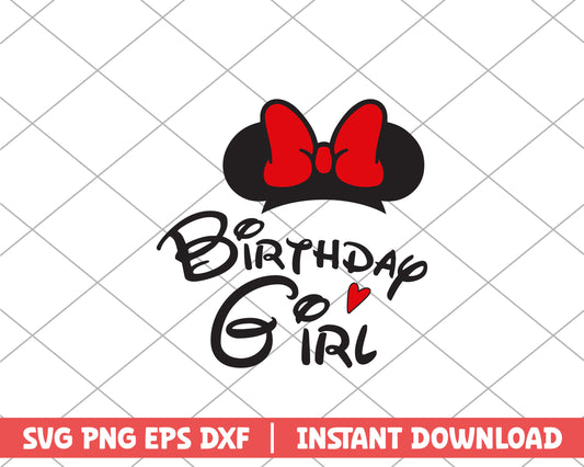 Minnie mouse birthday girl disney svg 