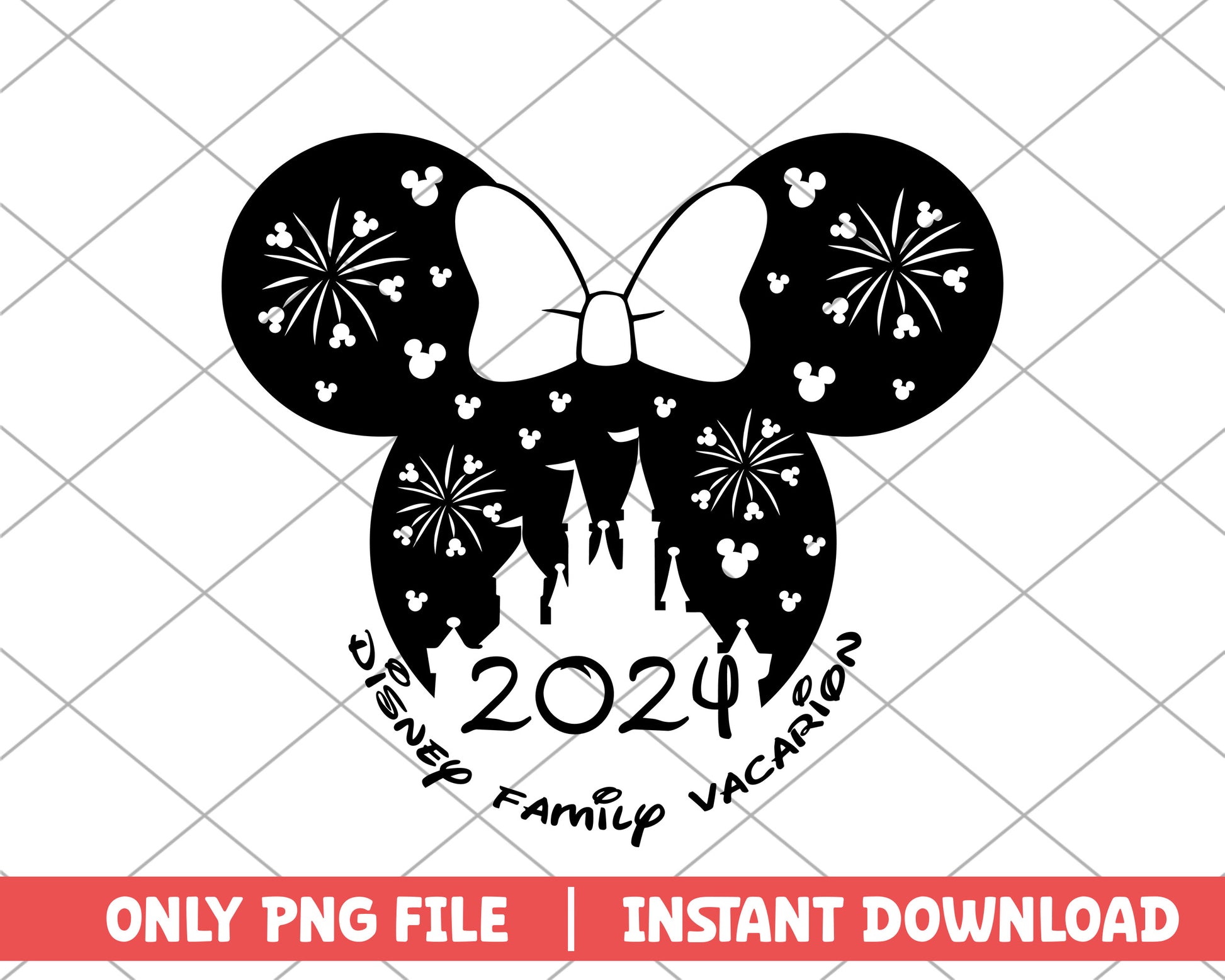 Minnie mouse disney family vacation 2024 png 