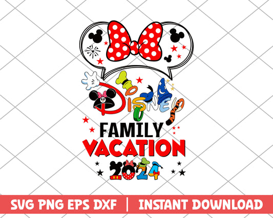 Minnie mouse disney family vacation svg