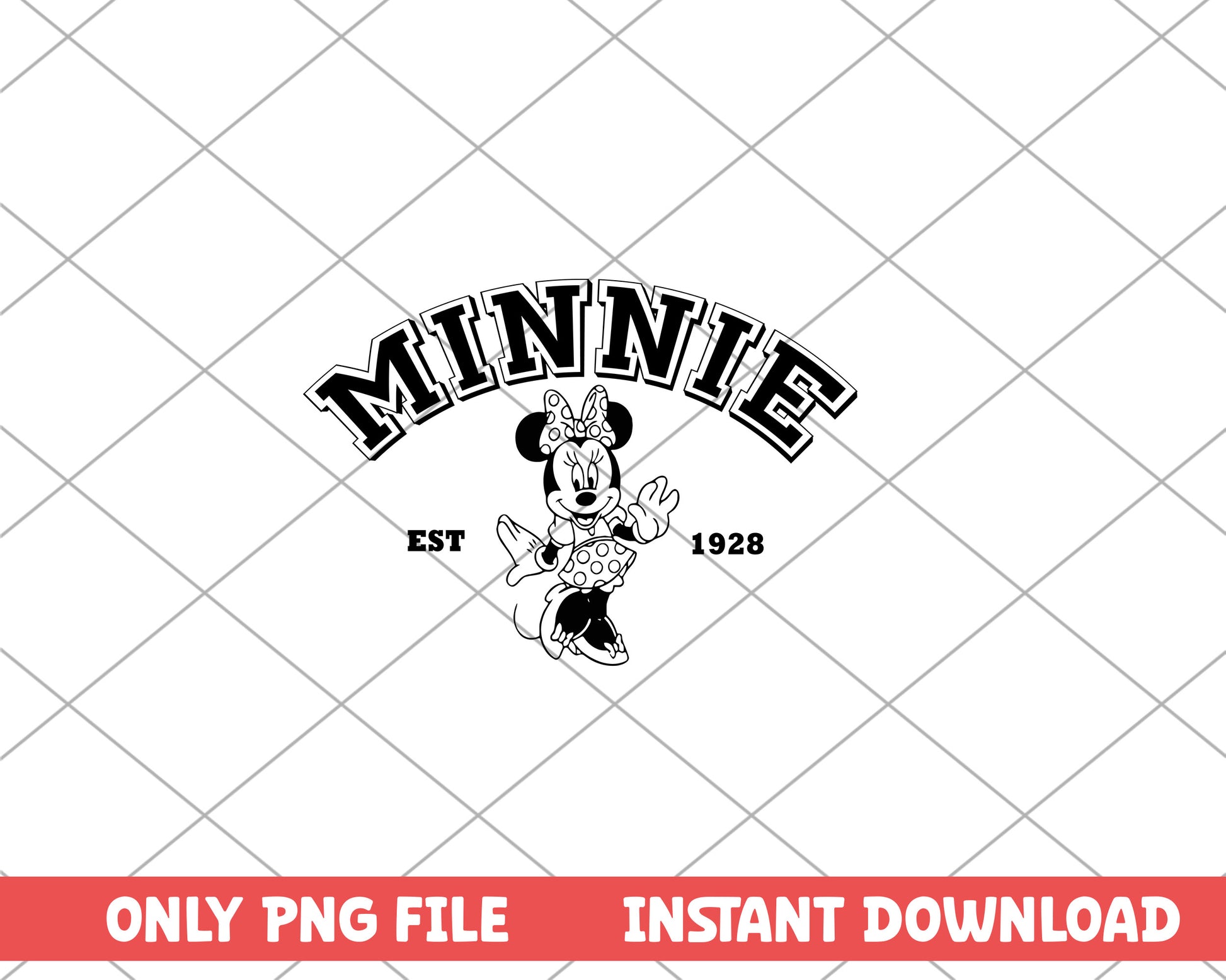 Minnie mouse est1928 disney png