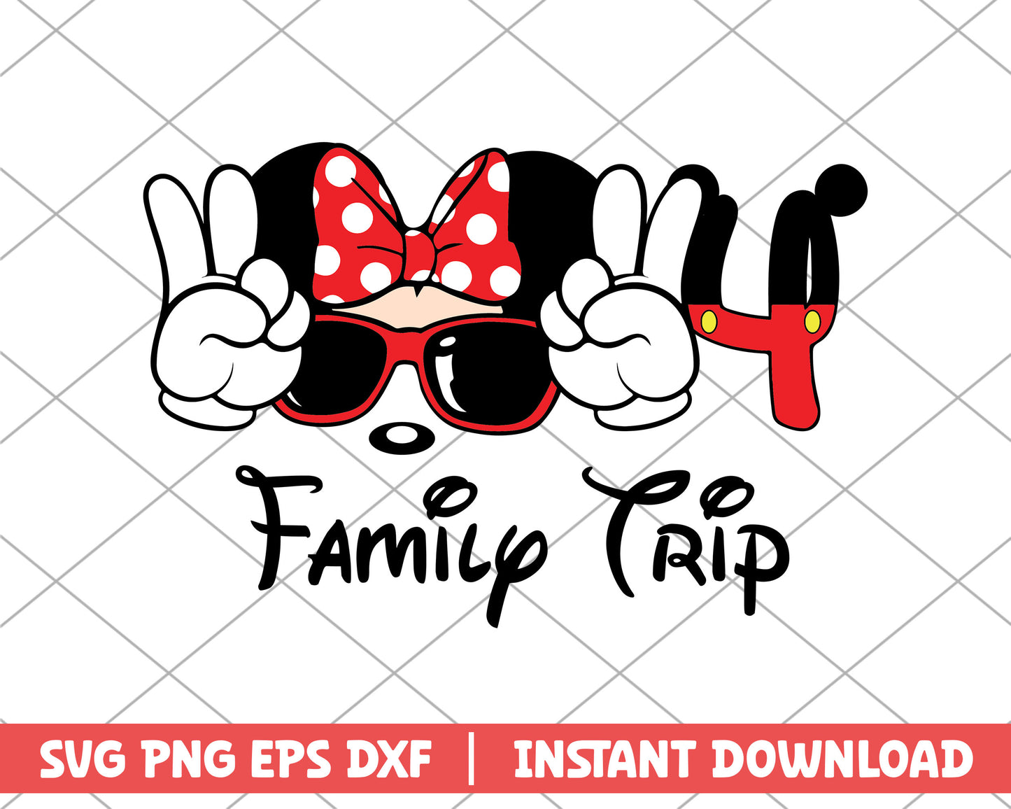 Minnie mouse family trip 2024 disney svg