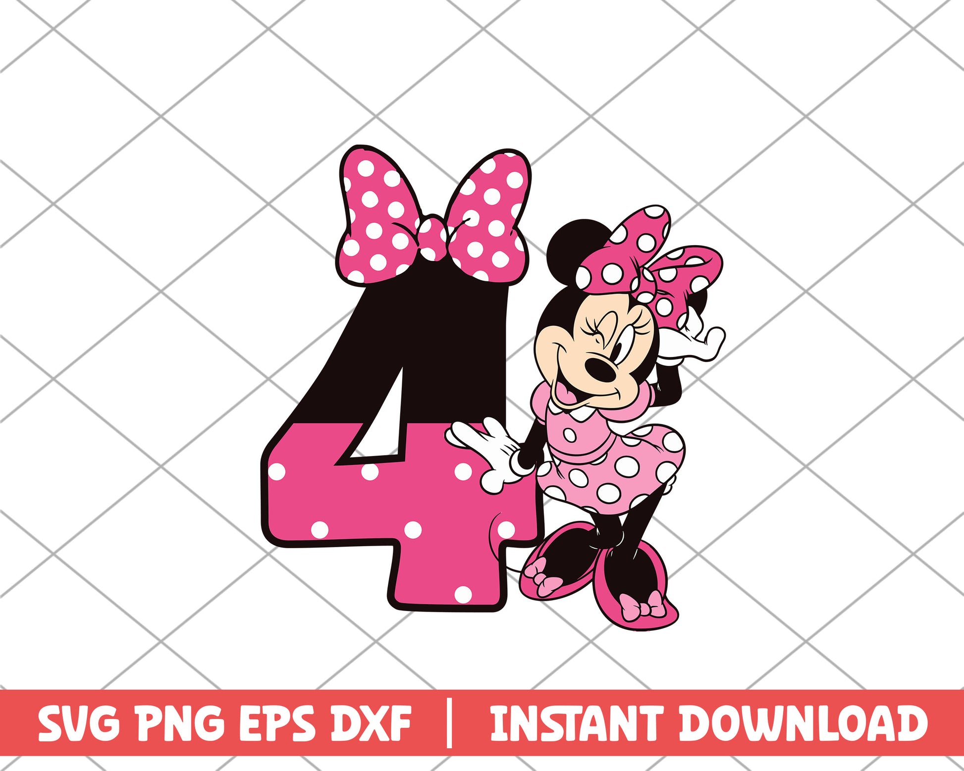 Minnie mouse four disney svg 