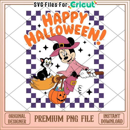 Minnie mouse happy halloween design png, greatest time of the year png, halloween party png