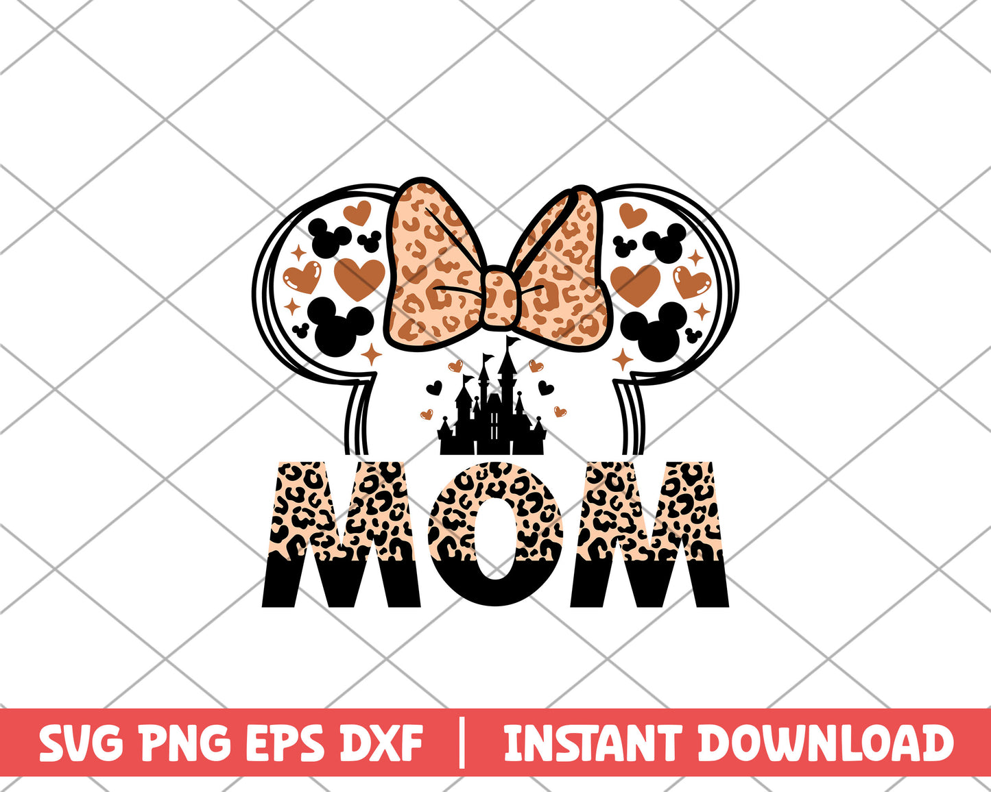 Minnie mouse mom mothers day svg