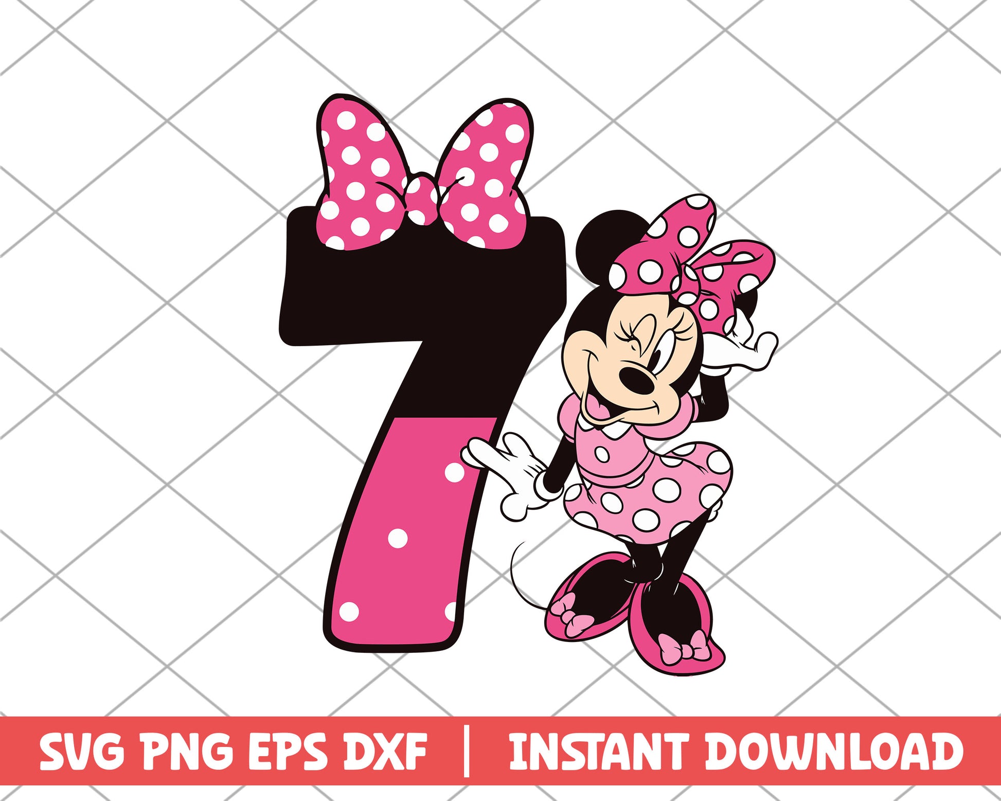 Minnie mouse seven disney svg 