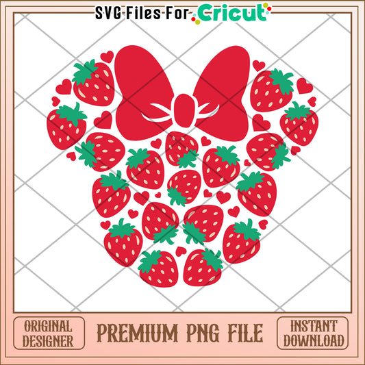 Minnie mouse strawberry png, minnie mouse head png