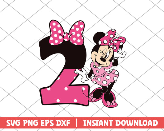 Minnie mouse two disney svg 