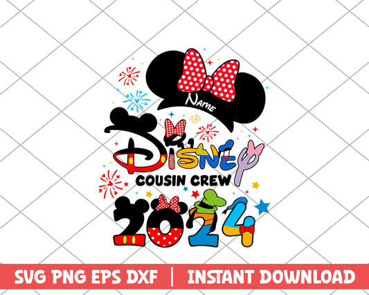 Minnie name disney cousin crew disney svg