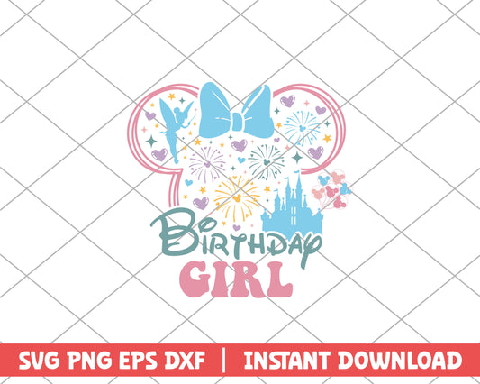 Minnie pink birthday girl disney svg 