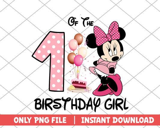 Minnie pink of the birthday girl disney png