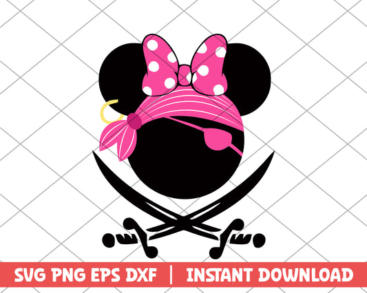 Minnie pirate disney svg