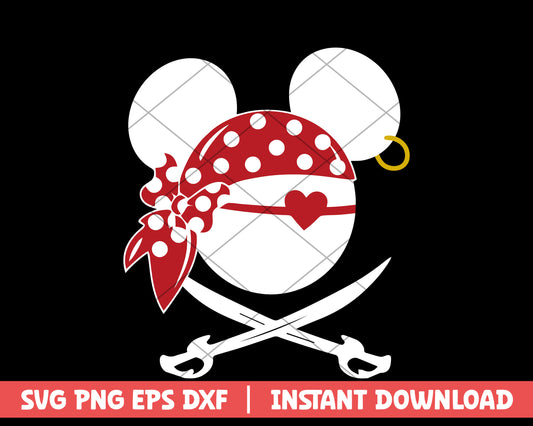 Minnie pirate disney svg