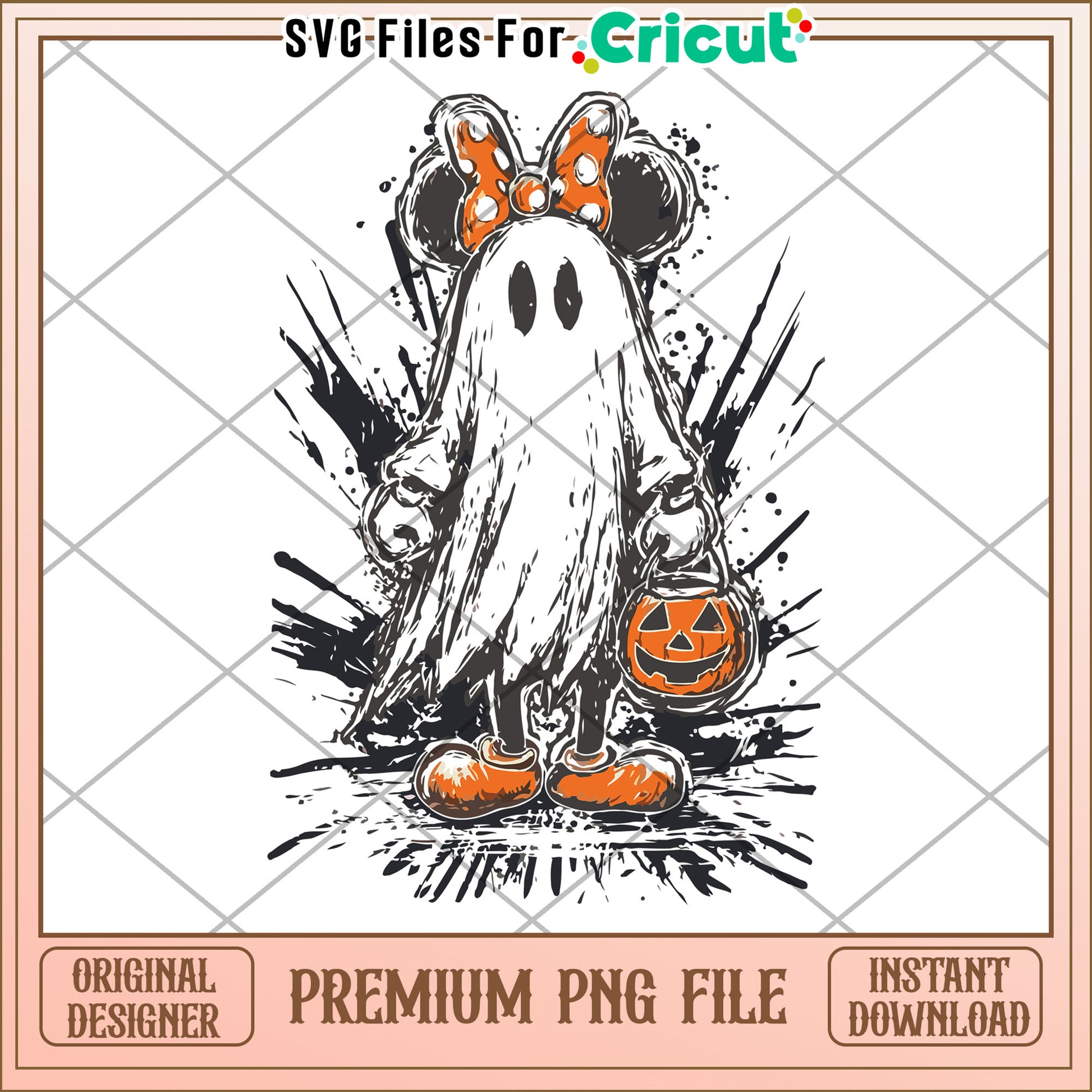Minnies mouse halloween ghost png, halloween png, spooky season png