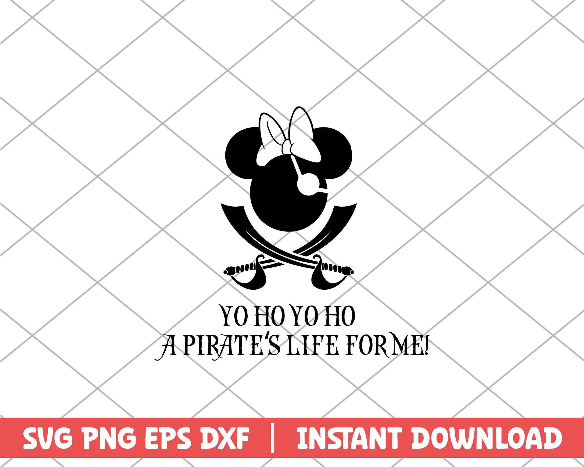 Minnie yohoyoho a pirate's life disney svg