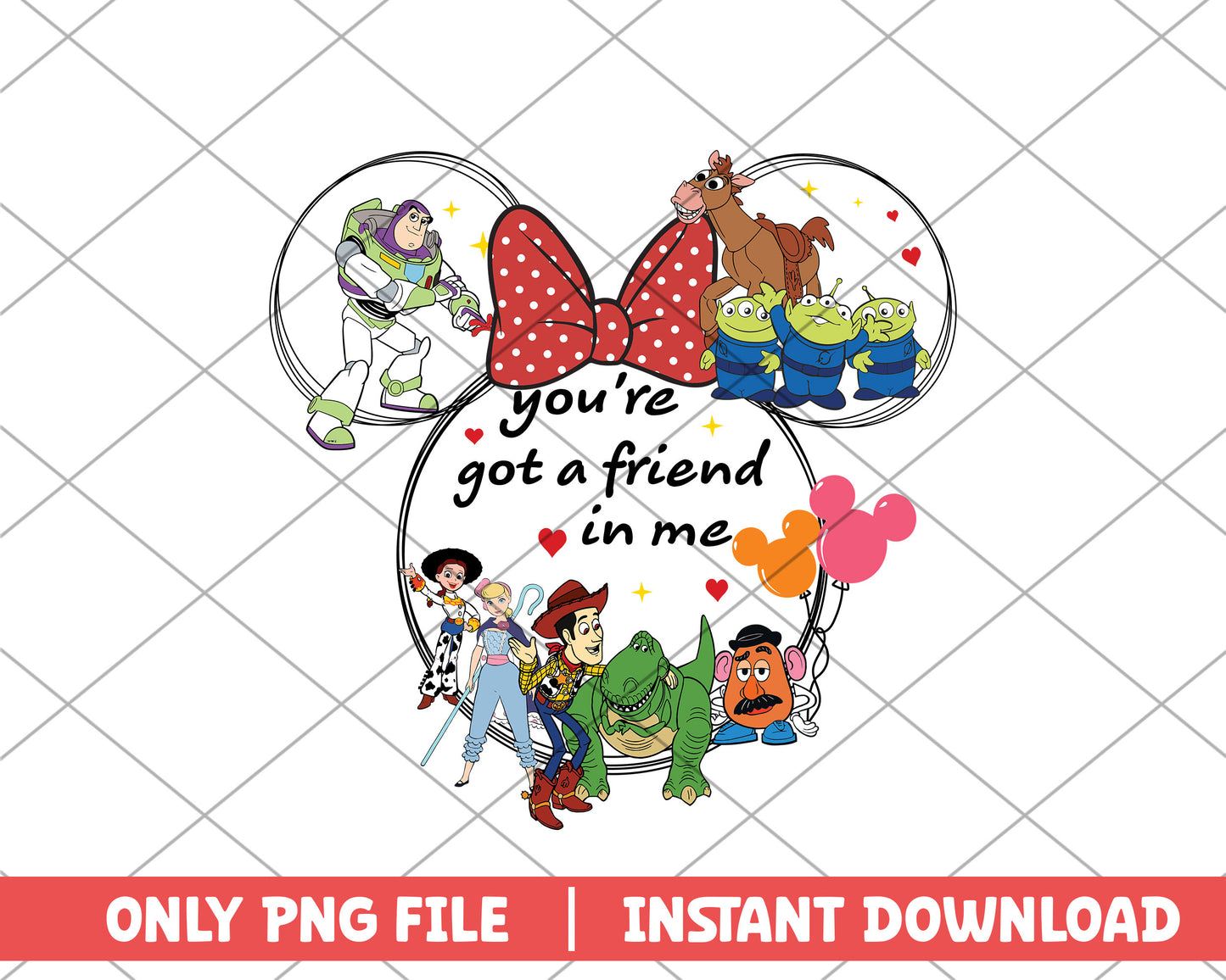 Minnie you've got a friend in me disney png