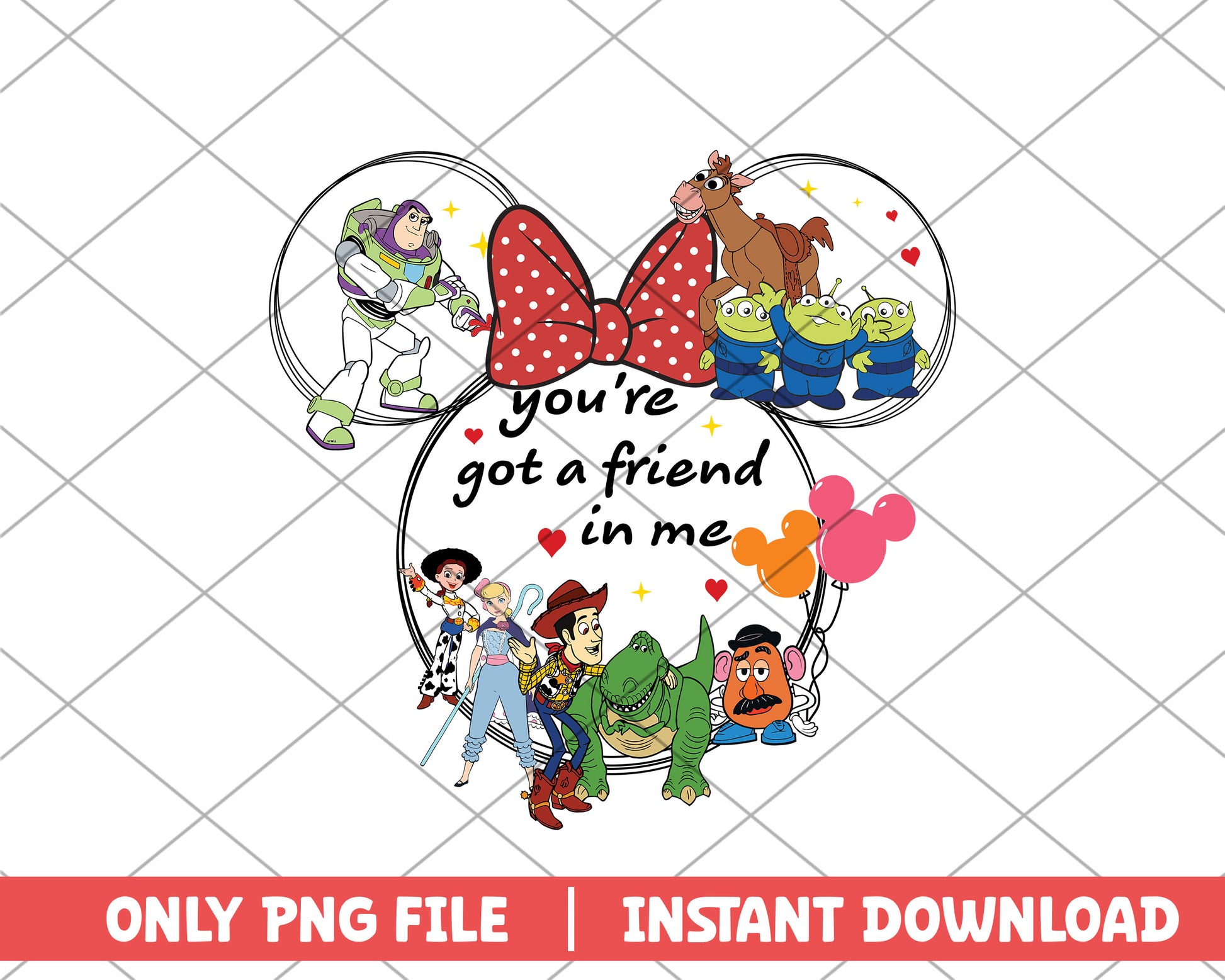 Minnie you've got a friend in me disney png