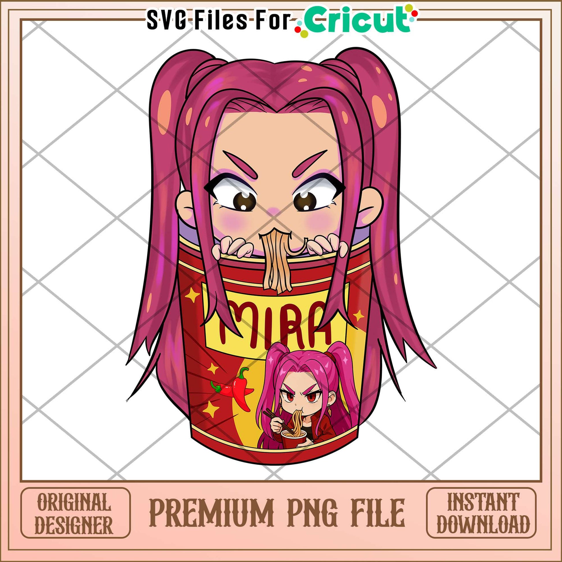 Mira huntrix kpop demon hunters png, fierce kpop girl warrior png