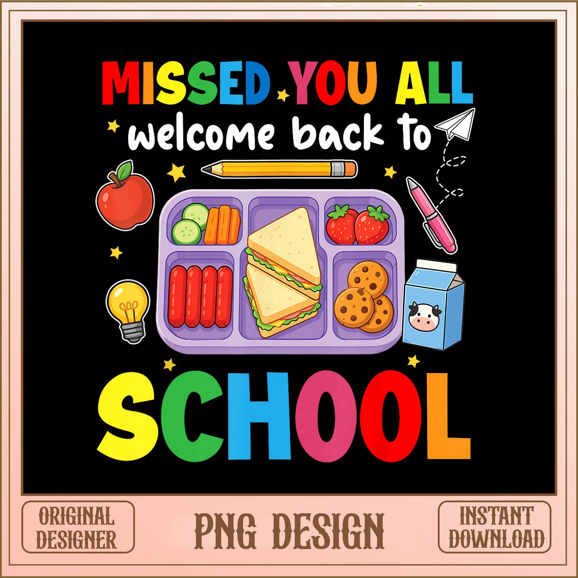 Missed You All Welcome Back To School PNG, Teacher PNG, Back To School PNG