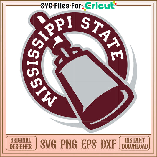 Mississippi State SVG File for Cricut, perfect for DIY projects and crafts