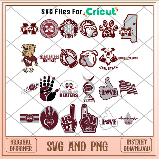 Mississippi State svg, Mississippi State svg bundle, NCAA svg