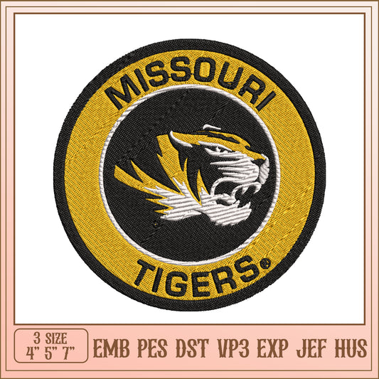 Missouri Tigers Embroidery Design