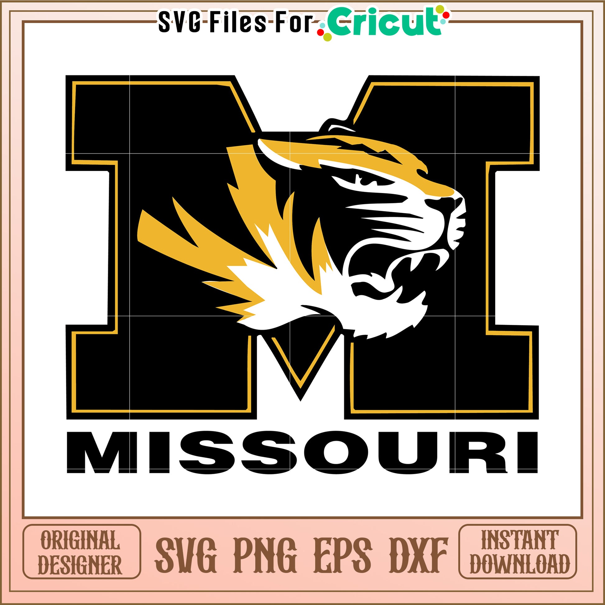 Missouri Tigers Logo SVG File for Cricut, Instant Download for Crafting Projects