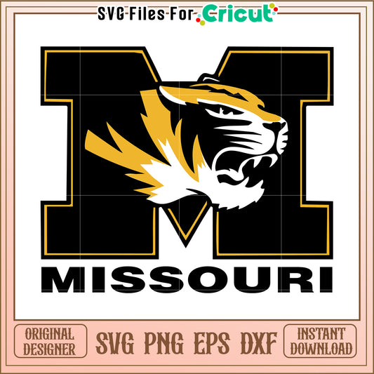 Missouri Tigers Logo SVG File for Cricut, Instant Download for Crafting Projects