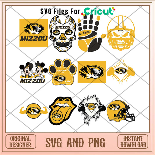 Missouri Tigers skull svg, Missouri Tigers svg bundle, NCAA svg