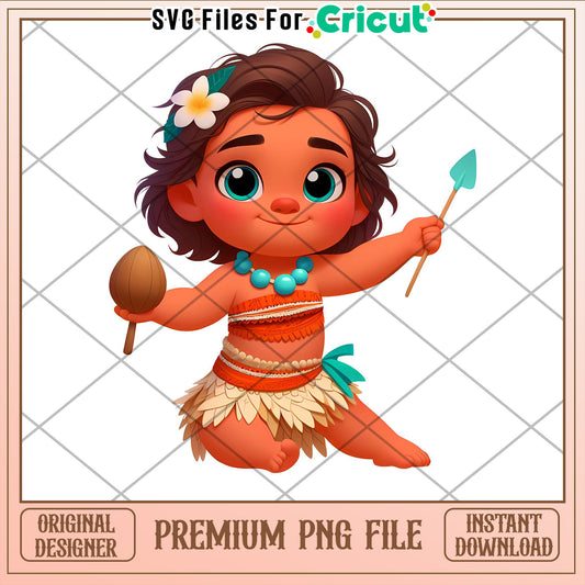 Moana Baby PNG Cricut SVG File