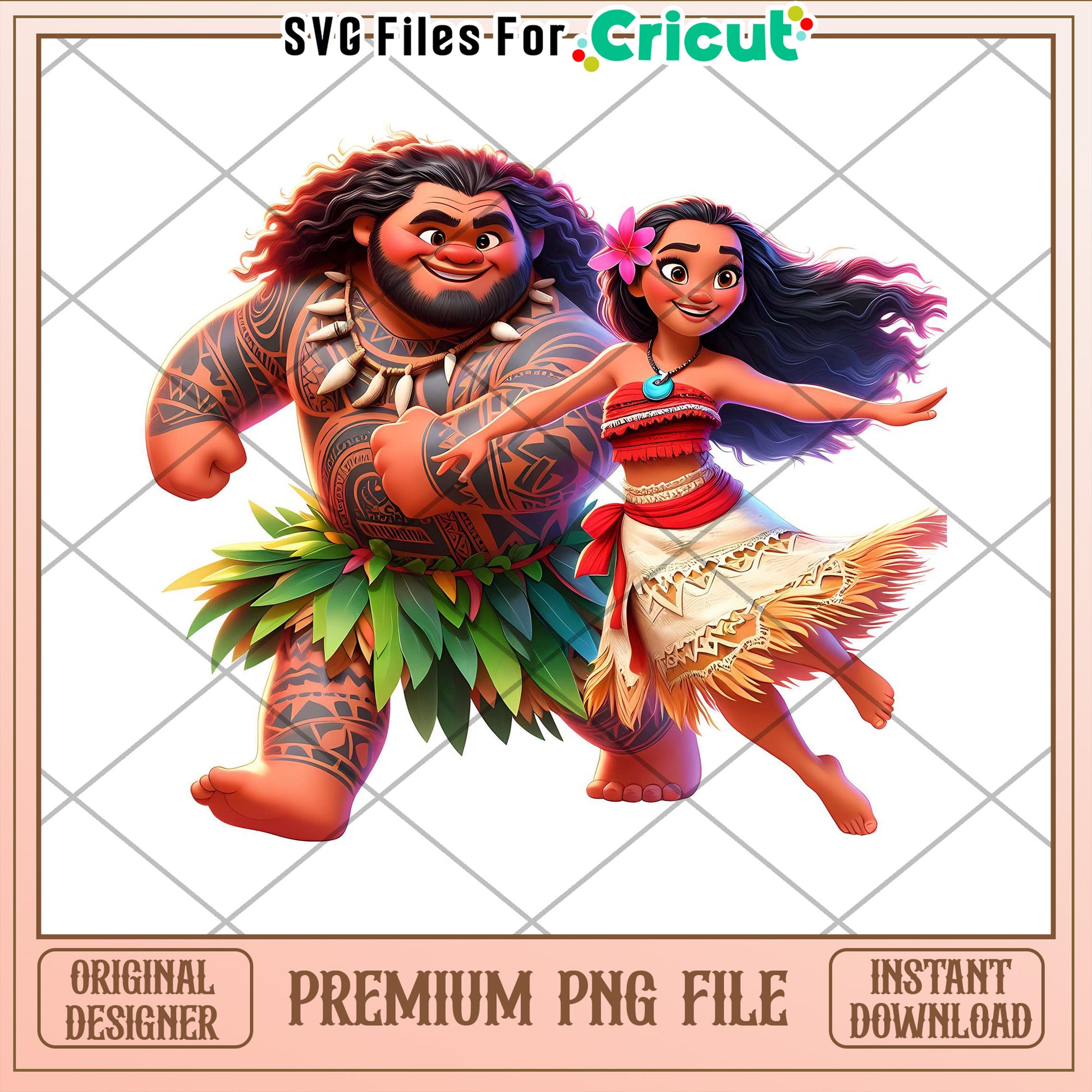 Moana Maui PNG Cricut SVG Files