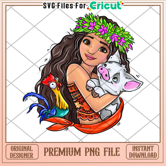 Moana PNG Sublimation Design