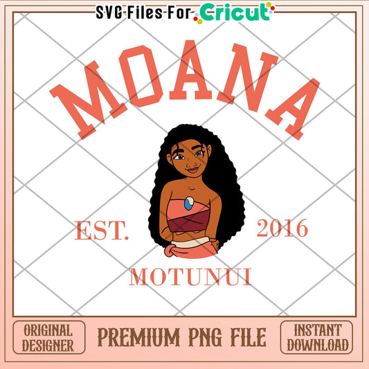 Moana PNG Sublimation Design Instant Download