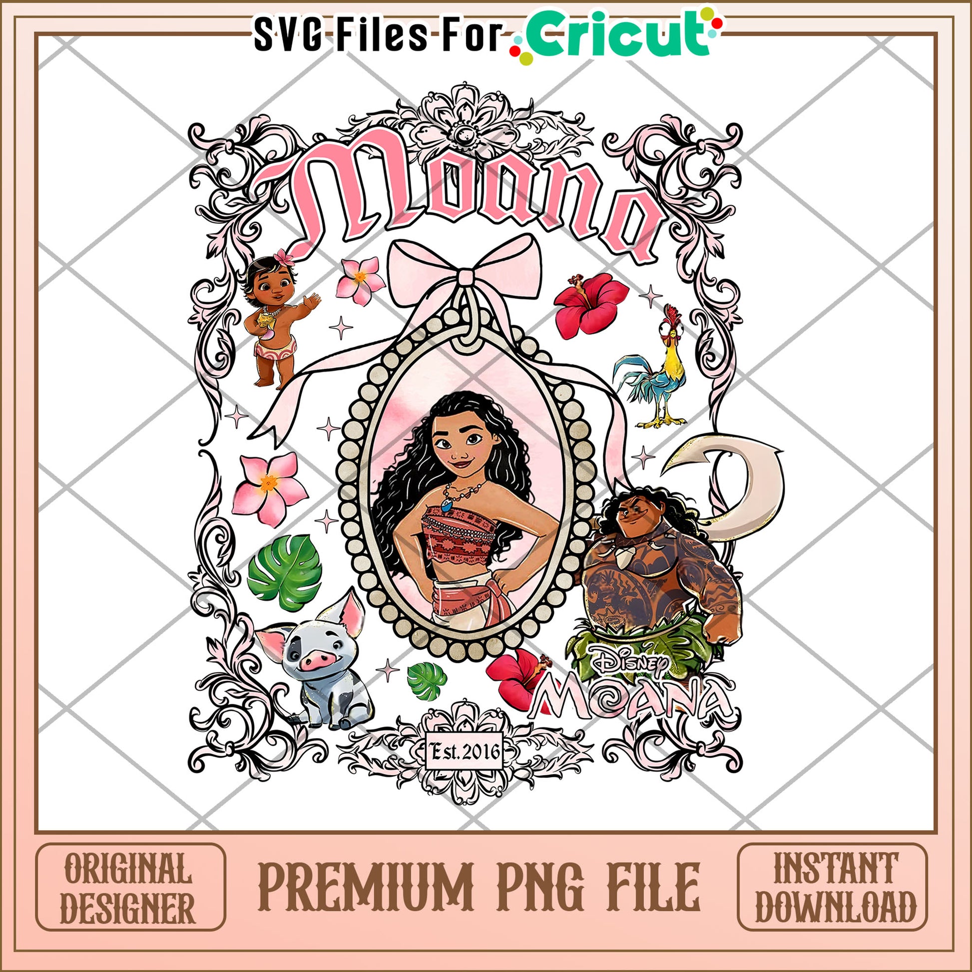 Moana PNG Sublimation Design Instant Download