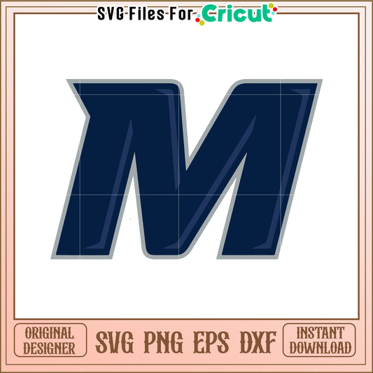 Modern Letter M SVG Design for Crafting, Perfect for Cricut Projects