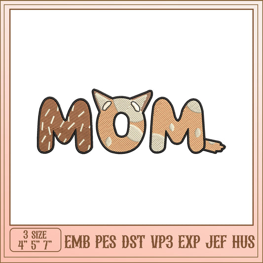 Mom Cat Embroidery Design