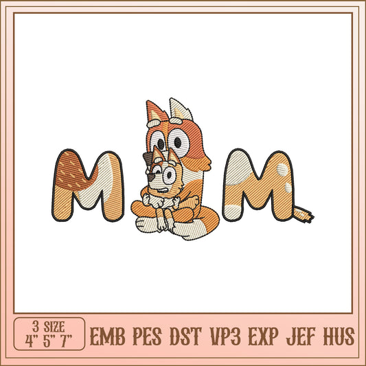 Mom Dogs Embroidery Design 3 Sizes