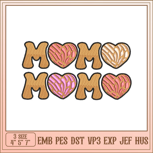 Mom Embroidery Design 4x7 Inch