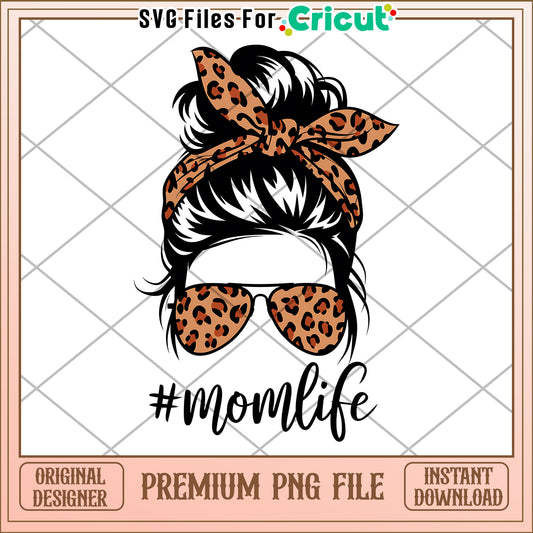 Mom Life Leopard PNG Design