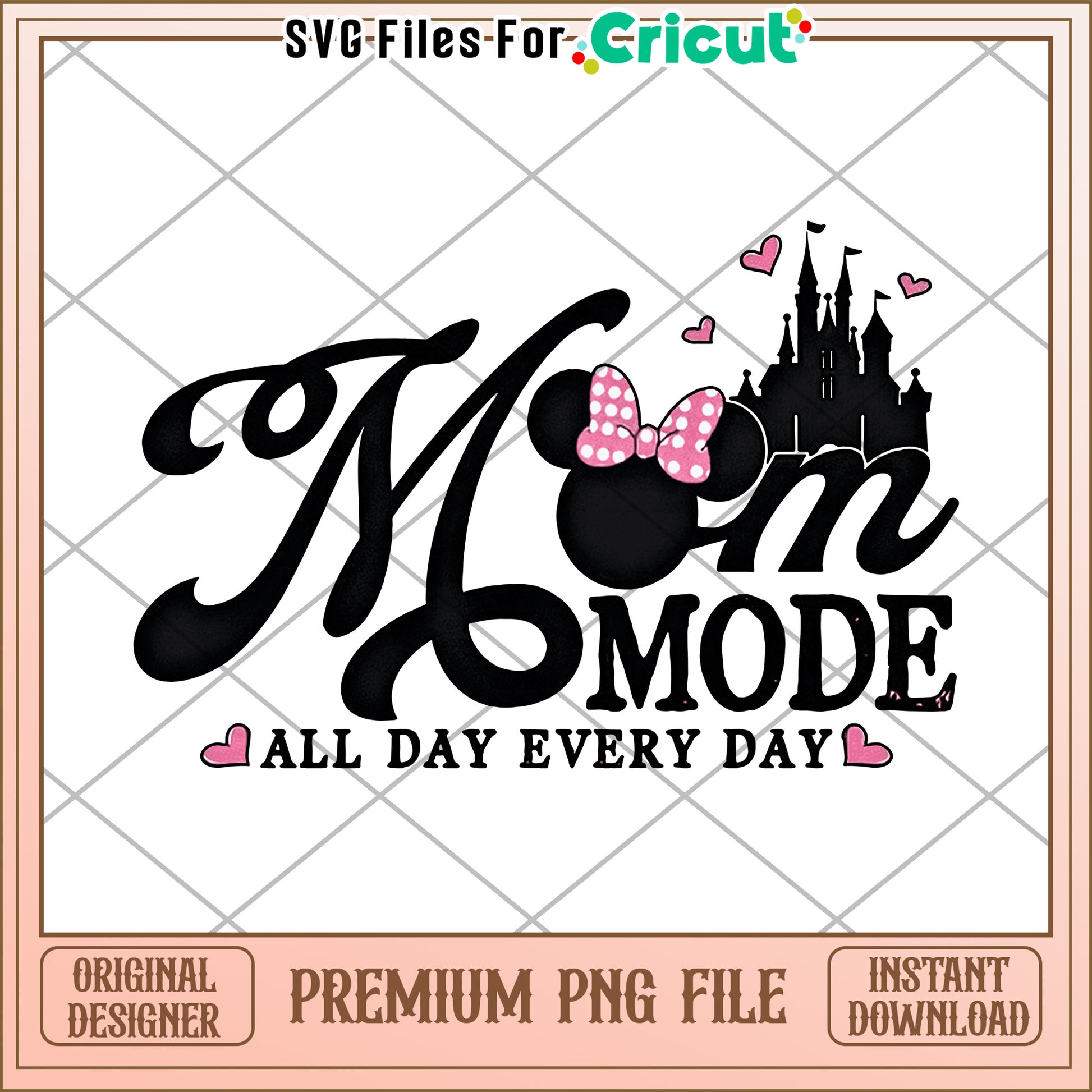 Mom Mode PNG Disney Castle Design