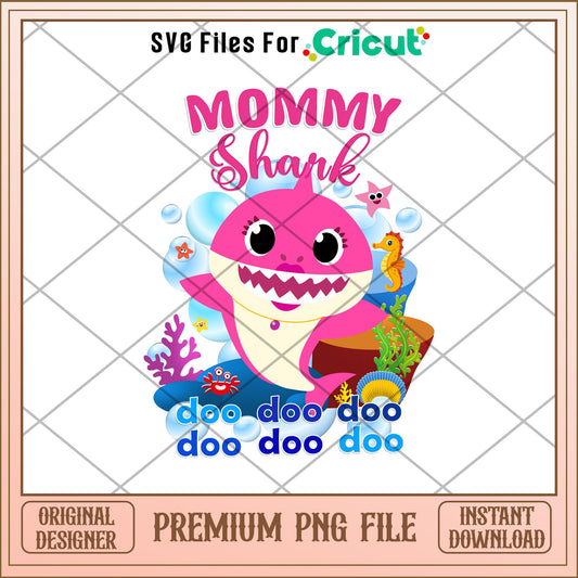 Mommy Baby Shark Png,  Baby Shark characters png, digital download