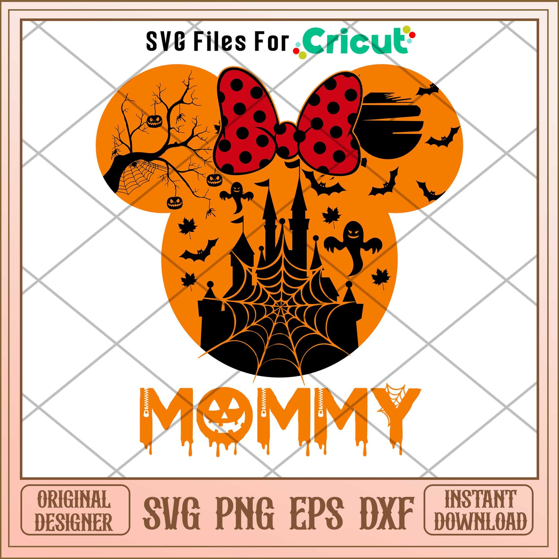 Mommy Minne mouse halloween svg, Disney characters svg, Digital Download