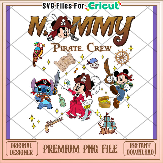 Mommy Pirate Crew PNG Sublimation Design